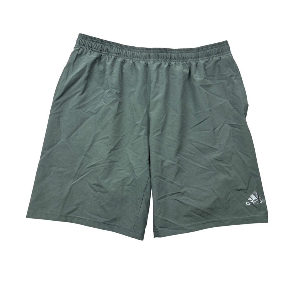 Adidas Climalite Mens XL Gray Athletic Training Shorts Zipper Pockets 10" Active